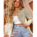 Peach Love California Peach Love Acid Wash Corduroy Shacket Shirt Jacket Cotton Relaxed Fit Size S Photo 9