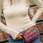 Natural Life  Everyday Puffy Fanny Pack Purple Pink NWT Photo 1