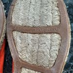 Etienne Aigner  Orange Espadrille Flats with Floral Detail Leather Upper Size 6 Photo 8