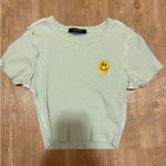 Forever 21 Smiley face crop shirt Photo 0