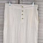 Sincerely Jules  Linen Blend Boho Wide Leg Pants Cream-Large Photo 1