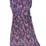 Tucker The Cami Ruffle Dress Beaux Bows Silk Pink and Blue Size XS Photo 0