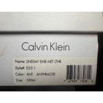 Calvin Klein  Lindsay Embellished Metallic Ballet Flats Womens Size 9M Anthracite Photo 5