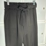 Grace Karin  Black Cropped Paper Bag Waist Pants with Pockets Size Medium Photo 11