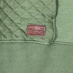 L.L.Bean Pullover Womens M Green Cotton Quilted Half Zip Outdoor Casual Photo 3