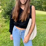 The Vintage Shop One Shoulder Sweatshirt - Black Photo 4