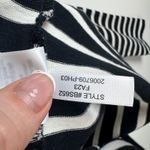 J Crew Striped Cropped Fit Shirt Small Boxy Long Sleeve Preppy Nautical Coastal Black Photo 5