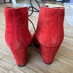 Kate Spade Suede Chunky Red Heels Photo 5
