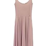 Reformation Mary Tank Dress Blush Jersey Knit Scoop Neck Midi Women's Size Small Photo 3