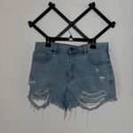 Cotton On Distressed Denim Shorts Women’s Size 10 | High Rise Cutoff Jean Shorts Photo 1