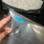 Loft Woman SP NWT Square neck crochet trim top short sleeve black Photo 1