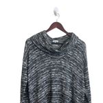 Splendid VTG Y2K  Women Tunic Sweater M Gray Black Marled Cowl Neck 3/4 Sleeve‎ Photo 5