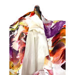 New Woman's Versona Ice Floral Dress Size Large Flowy Lined Ruched Sheer Brunch Photo 5