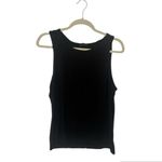 Club Monaco  Black Ribbed Racerback Tank Top SZ L Modal Blend Photo 1