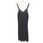 VTG Womens Slip‎ Dress Size S Brown Black Lace Trim Sheer Lingerie Whimsigoth Photo 5