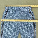 Talbots Mykonos Mosaic Print Side Stripe Pull On Pants Blue White XS Straight Photo 7