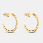 Christian Dior DIOR CODE EARRINGS Gold-Finish Metal and Pastel Blue Lacquer Photo 1