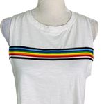 Tres Bien Sleeveless Cropped Tee Rainbow Large New Photo 1
