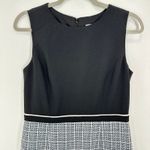 Kasper Black Blue Tweed Plaid Sleeveless Dress Career Work Office NWOT Size 4 Photo 1