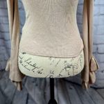 EXPRESS Cold Shoulder Ribbed V-Neck Bell Sleeve Sweater - Blush - size M Photo 11