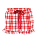 PINK - Victoria's Secret PINK VICTORIA’S SECRET Flannel Pajama Shorts  Red Pink Silver Plaid Preppy XL Photo 13