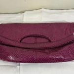 Nine West Women's Clutch Purse Purple Snakeskin One Size Photo 0