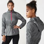 Fabletics Danielle Pullover Grey Pink Hooded Outdoor Water Resistant Jacket M Photo 7