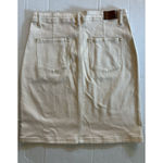 Bohme  Button Up High Rise Cargo Naval Style Cream Denim Pencil Skirt Size XL Photo 2