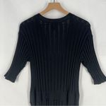 Anthropologie  Varley Malia Knit Midi Dress Black Ribbed 3/4 Sleeve Size XL Photo 13
