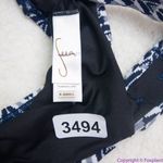 NEW Seea Free People Seea Georgia Surf Top in navy mini chevron, XS Blue Photo 8