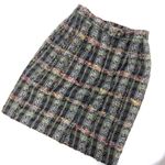 Carlisle Woven Tweed Straight Pencil Skirt Size 2 Plaid Textured Academia Office Photo 8