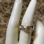 Stacked Crystal Gold Adjustable Ring Photo 6