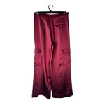 LNA‎ Clothing Pants Women Medium Red Silky Cargo Pants Wide Leg Luxury Retro Photo 2