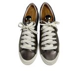 Keds Kate Spade Crew Kick 75 Shimmer Leather Sneakers WH65390 NEW Size 10M Gray Photo 3
