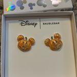 BaubleBar Disney  Mickey Mouse Pumpkin Jack O Lantern Halloween Earrings Orange Photo 2