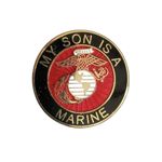 USMC Marine CORPS My Son is a Marine Lapel Pinback Brooch Badge 1" Photo 2