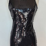 Glenrob LTD Vintage Black Sequin Sleeveless Backless Bodycon Dress Photo 0