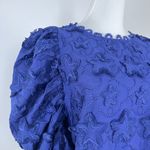 Farm Rio NWOT  3D Star Embroidery Top Blouses Shirt Blue Size S Short Sleeve Photo 5