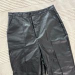 Princess Polly Encore Black Faux Leather Pants Relaxed Straight Leg W Size 8 Photo 2