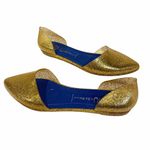 Jeffrey Campbell  Size 8 Jelly Gold Glitter Point Rubber Toe‎ Flat Photo 3
