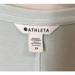 Athleta Stratus II Tee in Mint Green Scoop Neck Relaxed Fit Longer Length sz. 2X Photo 3