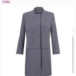 CAbi Grey and Navy Blue Striped Blazer | Size Large Photo 10