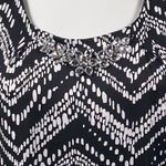 kim rogers Dress Womens Petite Large Chevron Dot Sleeveless Embellished Photo 1