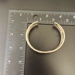 Vintage 925 Sterling Silver Modernist Brutalist Wrinkled Rippled Cuff Bangle Photo 11