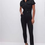 Good American Wonen’s Fit For Success Black Short Sleeve Jumpsuit Size 2 Photo 6