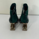 Gianni Bini Harrison Two Suede & Patent Patchwork Architectural Wedge Booties Photo 5