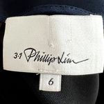 3.1 Phillip Lim  Black Asymmetrical Drape Satin Mini Dress Size 6 Quiet Luxury Photo 9