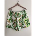Farm Rio  NWT Tie Front Green Printed Shells Cargo Shorts Size Medium Photo 6