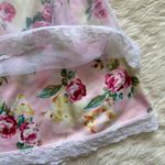 Pucker Up Slip Nightgown Sleepwear Vintage Floral Lace Pink L Size L Photo 6