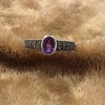 JACK JUDITH  Amethyst Marcasite Sterling 925 Ring Photo 11